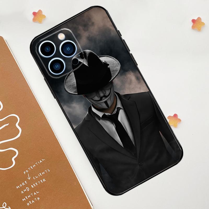 Man Suit Shirt Tie Phone Case For iPhone 17 Pro Max 11 14 15 16 Pro Max 12 13 mini 16 Plus 16e 17 Air Funda