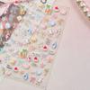 Cute Animal Face 5D Nail Art Stickers Cartoon Cat Bunny Dog Mouse Expressions Simple Self Adhesive Manicure Decal DIY