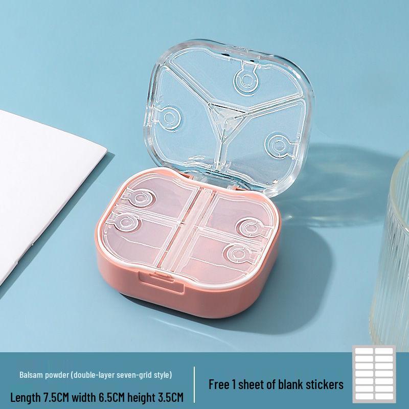 Compact, Moisture-Proof Pill Box for Daily Medication - 3 Times a Day, 7-Day Organizer