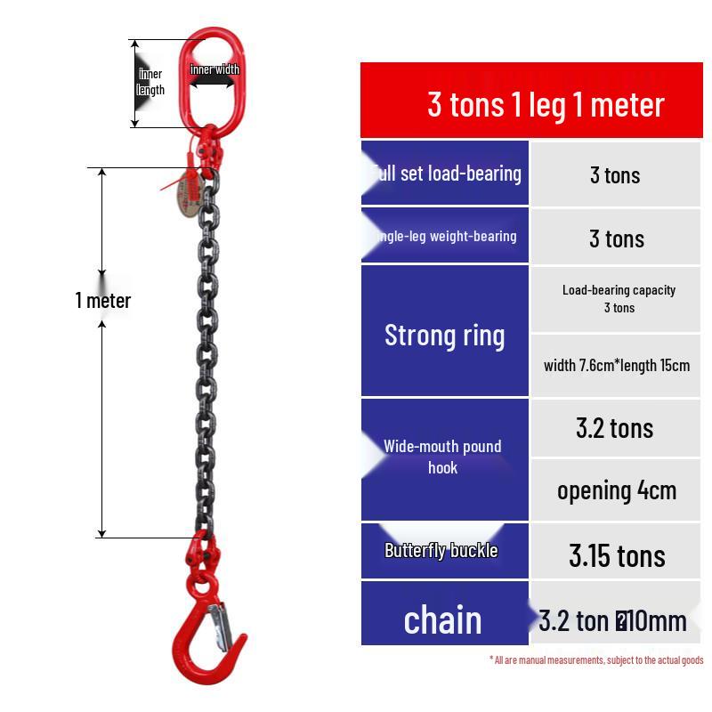 Crane Hook with Chain Sling & Ring for Rigging and Lifting