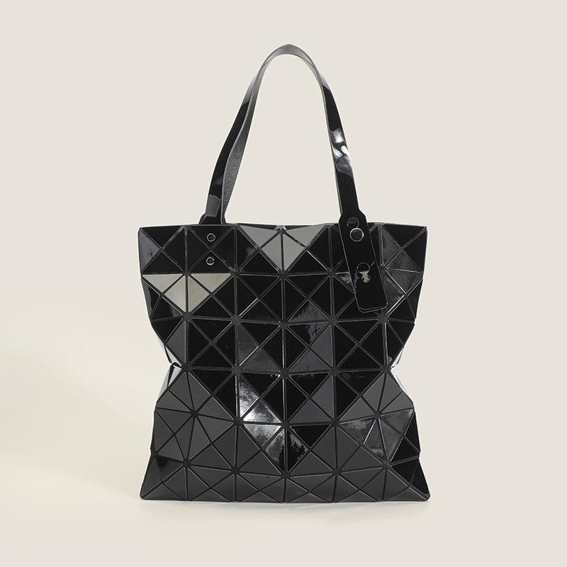Damen Japanische Issey Miyake Geometrie Tragetaschen Lingge Tasche Reise Handtaschen