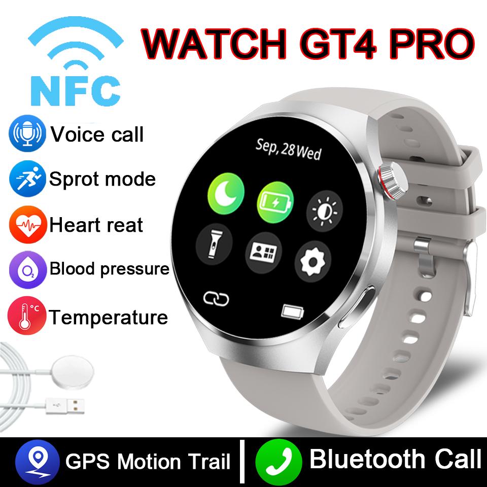 100% Original Packing For Men Smart Watch 4 AMOLED HD Screen Bluetooth Call Heart Rate Professional Waterproof SmartWatch 2025