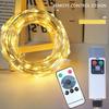 1 Pack USB Powered Fairy Lights Htswith Remote & Timer,50LED Silver Wire, 8 Modes, Waterproof, Cool White Starry Lights for Party, Wedding, Christmas