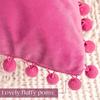 LMETJMA 1 Piece Burgundy Throw Pillow Covers with Pom Pom Velvet Euro Plush Cushion Covers for Sofa Couch Bedroom JT417