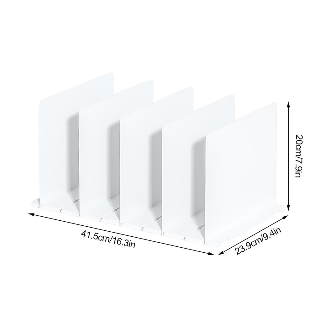 Shelf Dividers 3 Inserts White Maximizes Closet Vertical Space Shelf Separator for Closet Organization