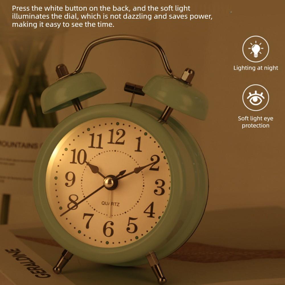 Alarm Clock,Dormitory Student Alarm Clock,Multifunctional Metal Small Alarm Clock,Children's Bedroom Bedside Dedicated Clock,