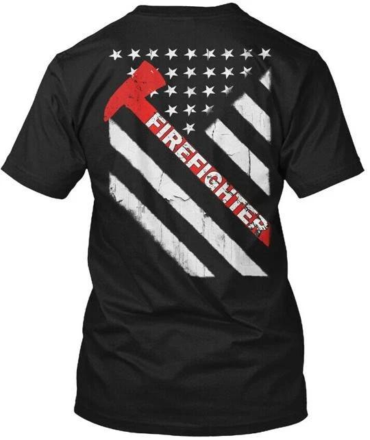 Firefighter Thin Red Line Apparel Fire Fighter T shirt Made in USA S-5XL