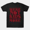 Męska czarna koszulka z nadrukiem Stranger Things 3: Nie jesteśmy już dziećmi Styl Grunge Nadruk na Papierze Transferowym Bez Wycinania Bawełniany T-shirt