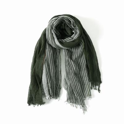 Bawełniany Len Męski Szalik Moda Męskie Paski Szaliki Jesień Zima Ciepły Zakamarek Codzienne Męskie Akcesoria Szal Pashmina