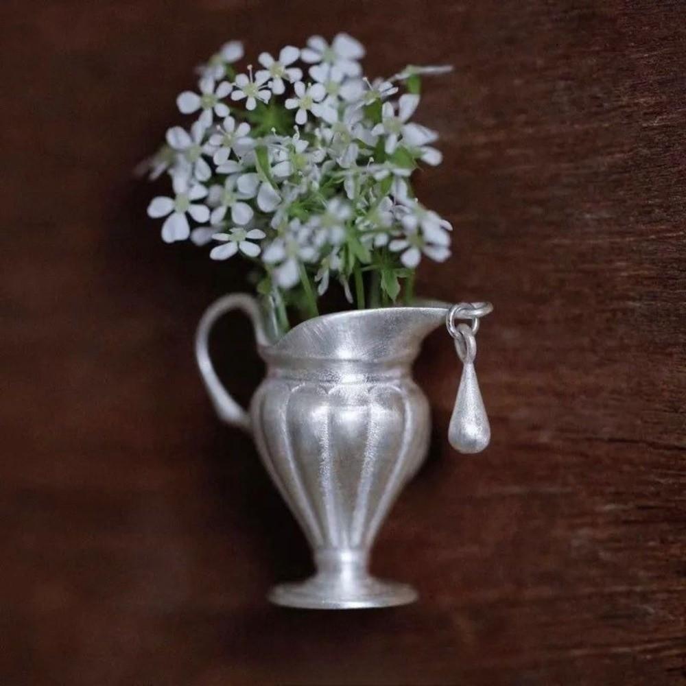 Elegant Flower Pot Brooch Exquisite Can Be Arranged In Flower Brooch  Niche Artistic