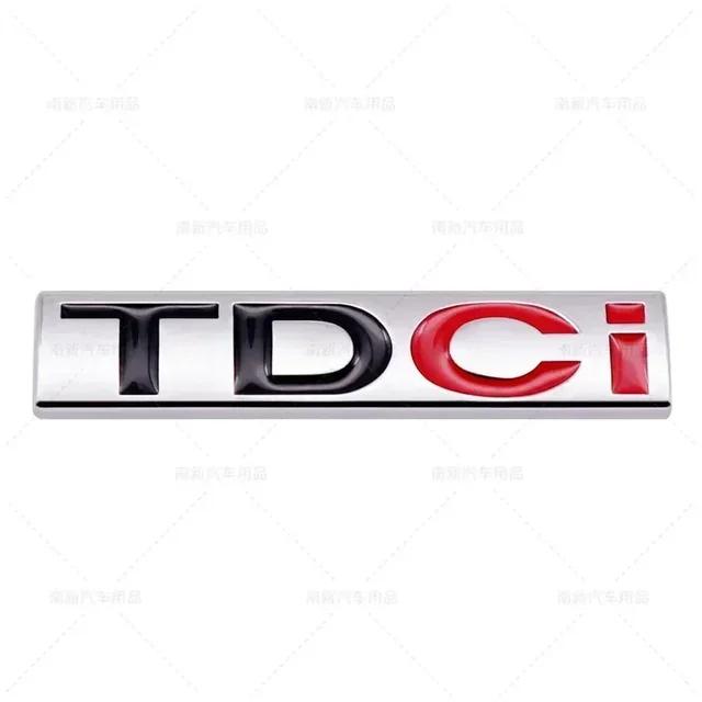 3D Metal TDCI Letters Car Rear Trunk Emblem Badge Sticker Decals For Ford Kuga Explorer Transit Accessories
