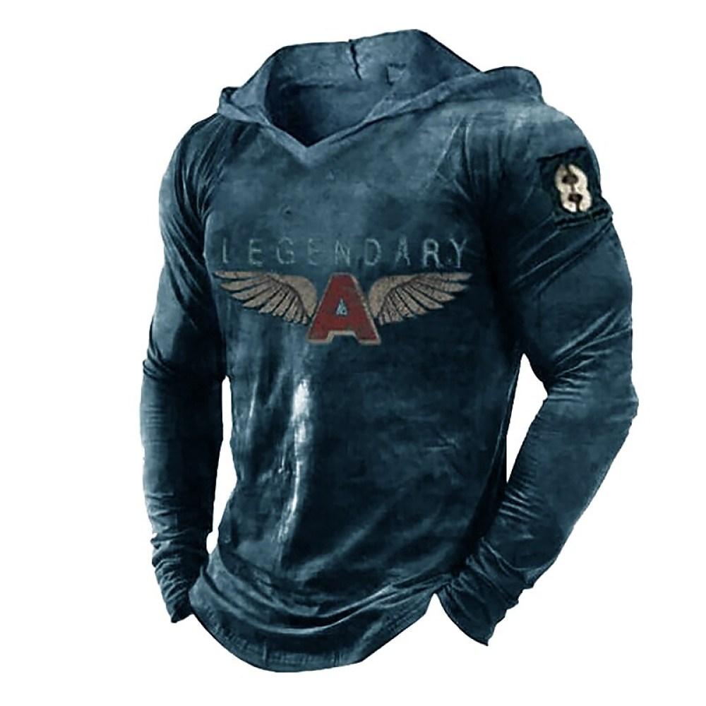 Frühling Herbst Männer 3D Flügel Muster Drucken Mit Kapuze Sweatshirts Mode Lose Hoodies Hip Hop Harajuku Stil Casual Jacke Kleidung