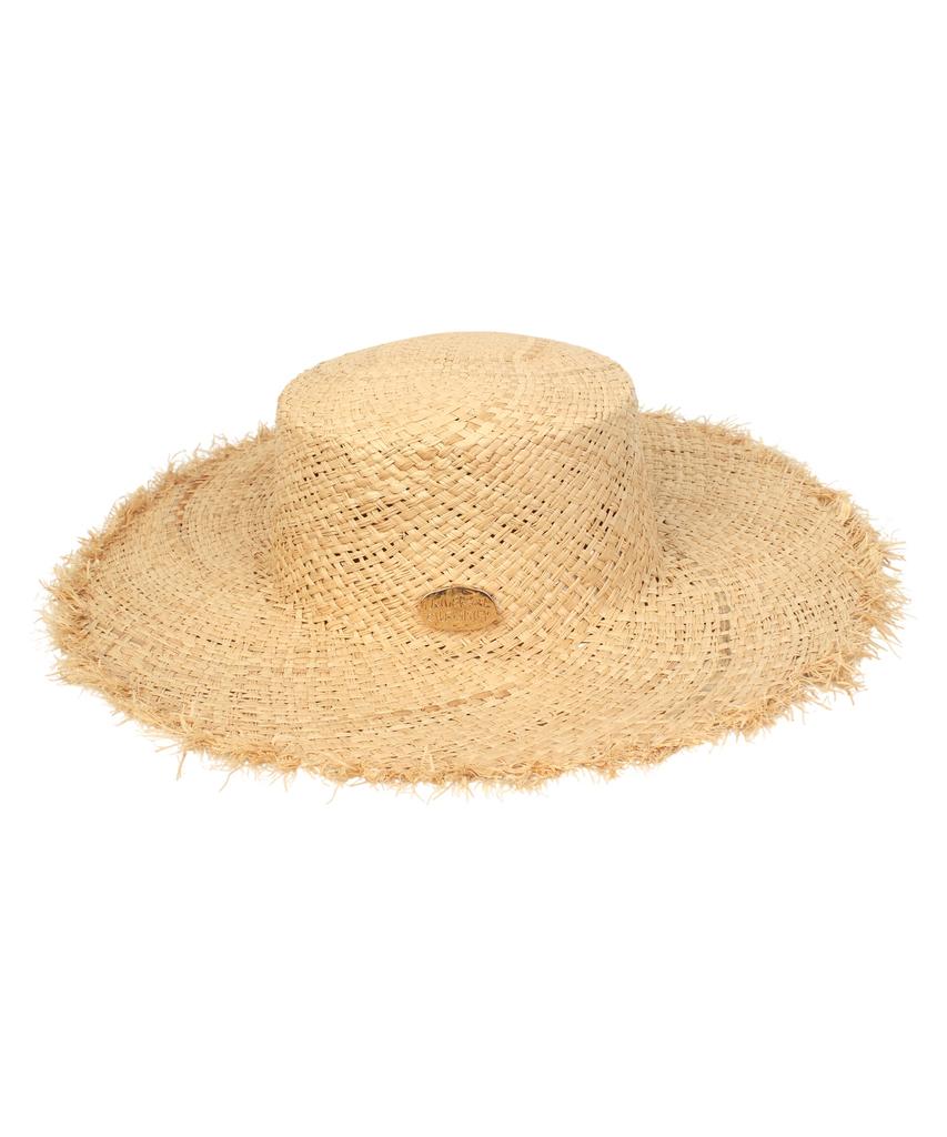 Yunibeosyeolkemiseuteuli Soft Natural Raffia Flat Panama Hat Panama Hat
