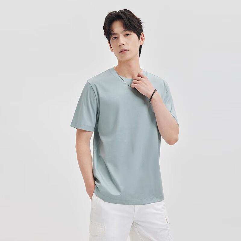 Qipilang Men s 5A Antibacterial Round Neck Short Sleeve Modal Cotton T-Shirt XL