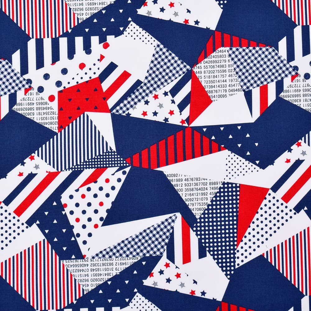 COLORFUL TEXTILE MARKET Tricolor Collage Oxford Fabric with Floral 110cm X D00D0620 Pattern, 200cm,