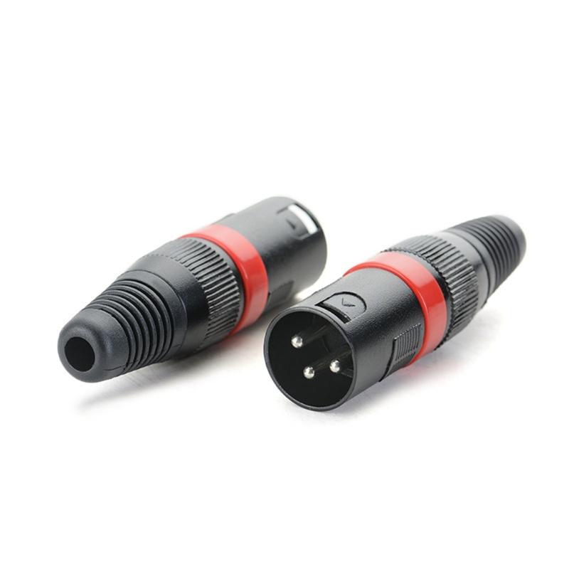 3Pin Male Plugs Wire Connectors 3Pin Microphones Plugs Microphones Cable Terminals Connectors for Microphones Accessories