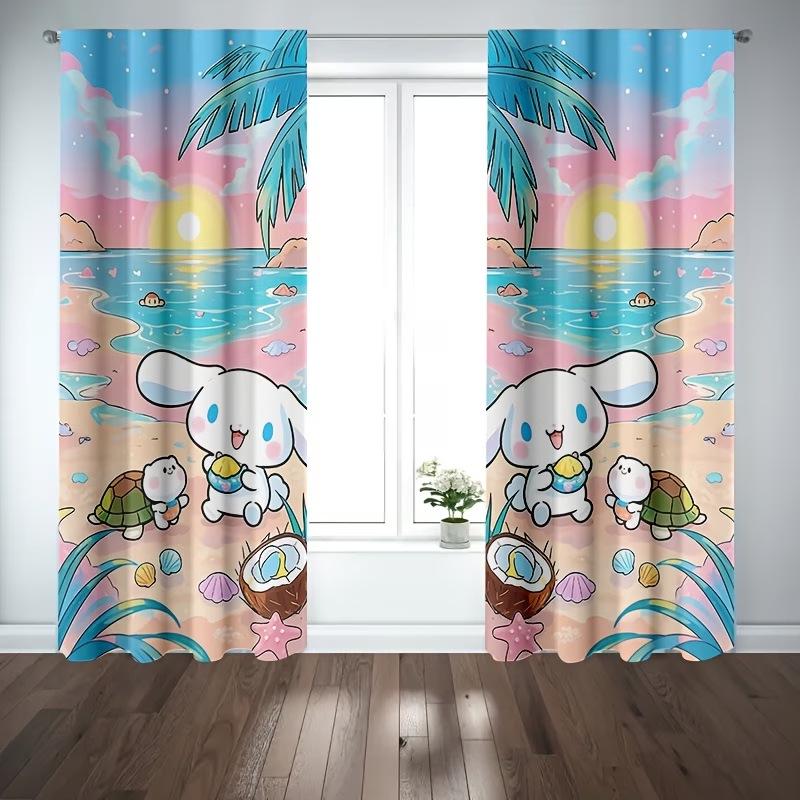 Adorable Anime Dog Blackout Curtains for Bedroom, Kitchen, and Bathroom