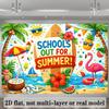 2D Planar Summer Vacation Theme Background Fabric, Made of Durable Polyester, Perfect for Indoor and Outdoor Celebration Events