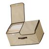 Foldable Fabric Storage Box With Breathable Nonwoven Design Large Capacity Multi Compartment Organizer For Home Clothes Organization