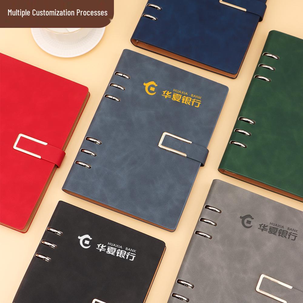A5 Loose-Leaf Notebook with Logo - Business, Office & Student Planner with Detachable Coil, Ideal Corporate Gift