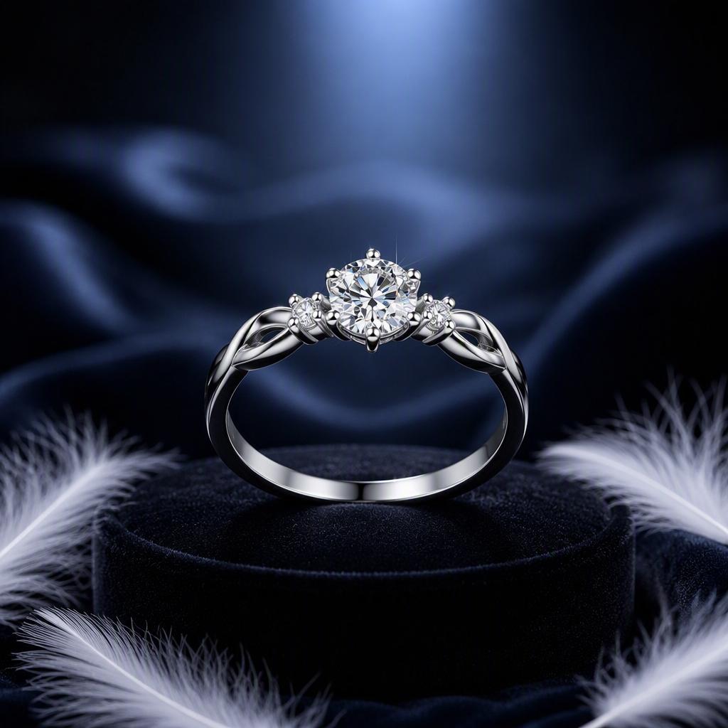 Bestselling S925 Sterling Silver Ring 0.5CT Color Moissanite with 8 Hearts 8 Arrows Cut