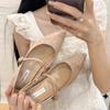 Damen Innen erhöhte Einzelschuhe Herbst neu spitze Zehen flacher Ausschnitt rutschfest verschleißfest Low-Top-Schuhe