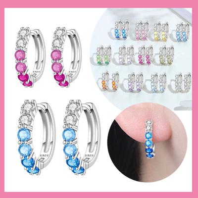 Copper Colored Birthday Stones From January To December Hoop Earring Making Jewelry For Women Girl Party Gifts