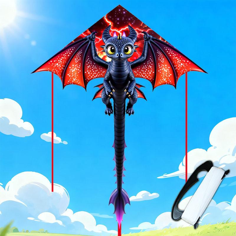 

Dragon Kite With Polyester Material And Glass Fiber Frame For Kids And Outdoor Flying 1.2m красный