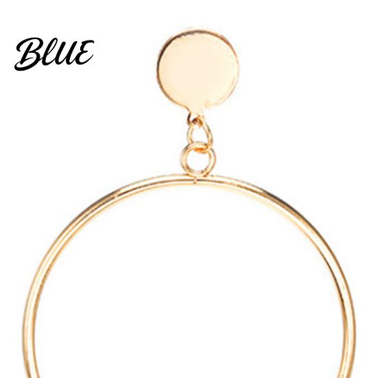 Face Slimming Earrings 1 Pair Drop for Women Large Circle