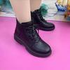 Non-slip velvet thick-soled Martin boots, new autumn and winter warm boots, soft-soled thickened flat-soled short boots, cotton shoes.