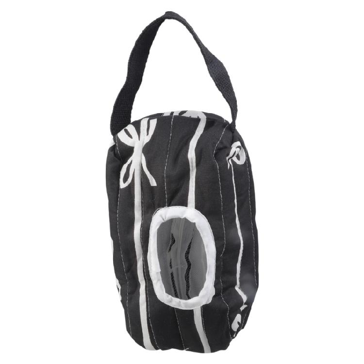 Pack of 2 Reusable Sturdy Cotton Wet Wipes Storage Bags Striped with Bowknot Decoration for Diaper Changes On the Way