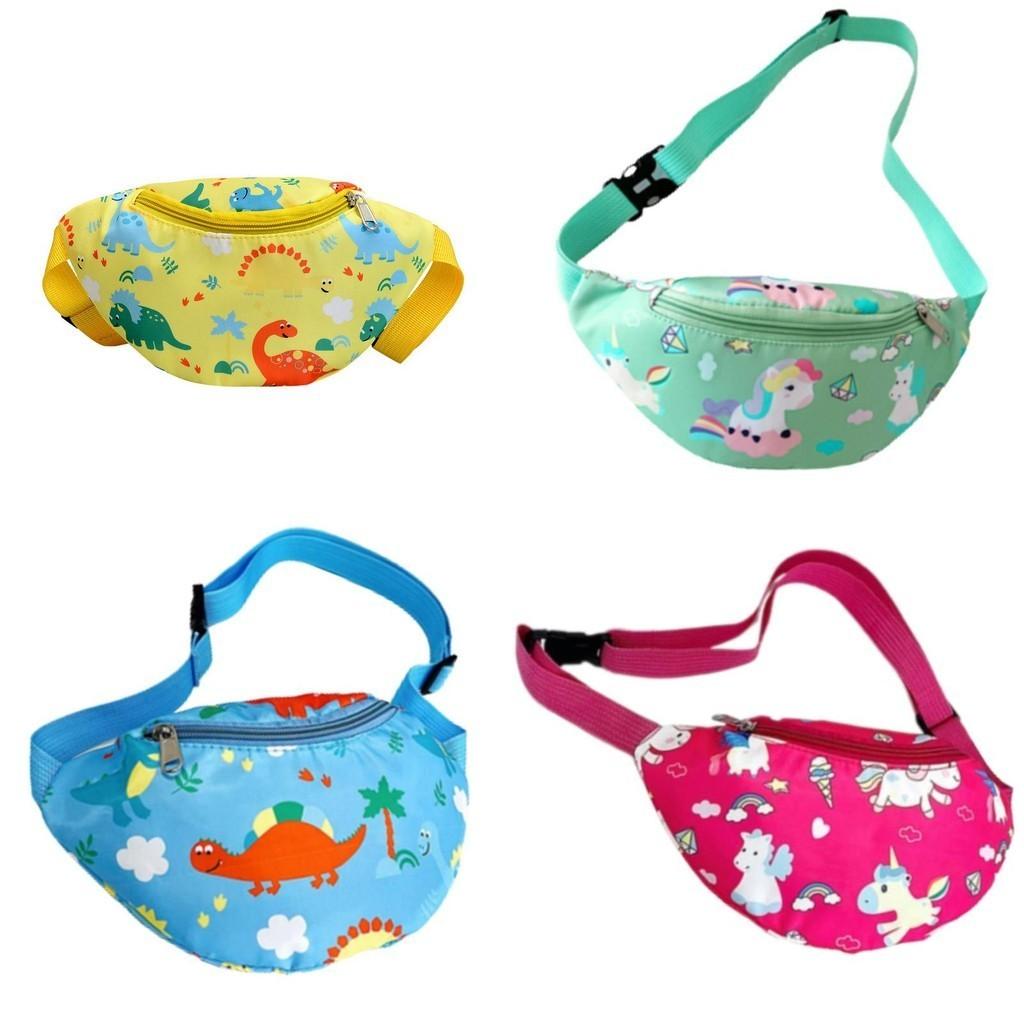 Niedliche Einhorn Kinder Hüfttasche Cartoon Dinosaurier Umhängetasche Nylonmaterial Leicht Und Diebstahlsicher