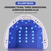 48W Professional Nail Lamp Light Dryer for Nail Polish UV LED Lamp with 3 Timers Setting SUNone