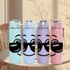 1PC Cool Sunglasses Smiley 750ml Color Plastic Sports Water Bottle Leakproof Flip Straw Lid Suitable for Sports Office Home Use