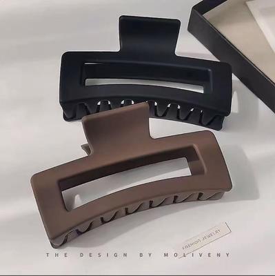 Korean Elegant Matte Square Claw Hair Clip - Stylish Shark Clip for High Ponytails