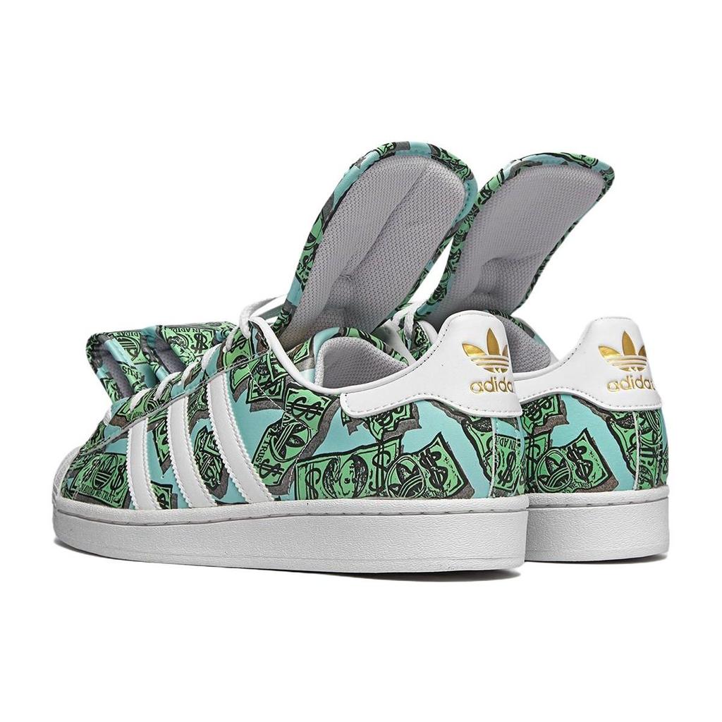 Jeremy Scott x adidas Superstar Money Unisex Sneakers Green Footwear-White Gold-Metallic HP6596