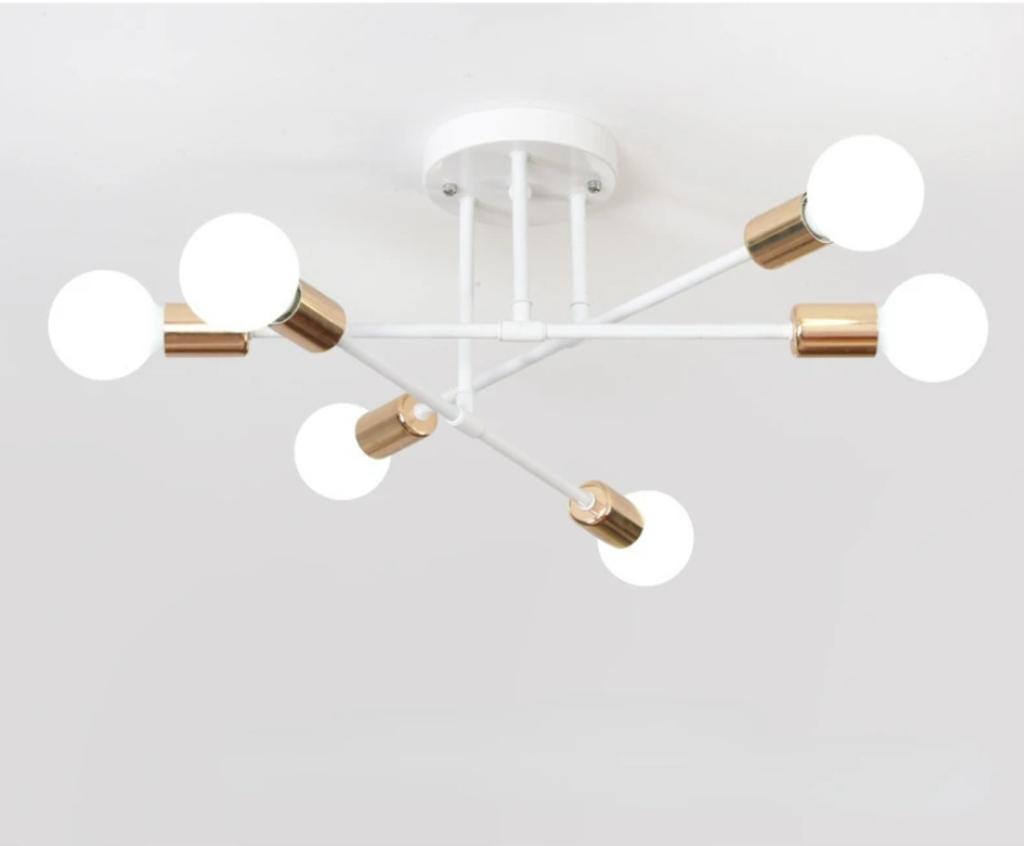Nordic Minimalist White Gold Ceiling Lamp Suitable for Bedroom Living Room Dining Table Pendant Light Fixture Ceiling Chandelier