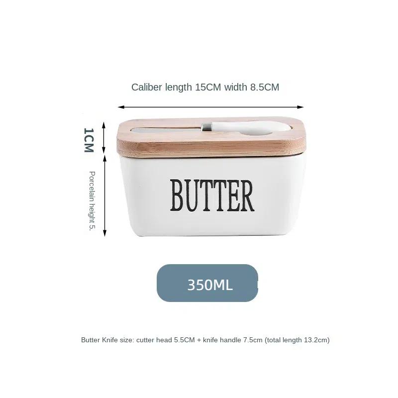 

Керамическая масленка с крышкой и ножом – Герметичная сырница со слайсером для кухни и столовой 350ML