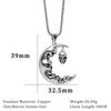 Xiwier Retro Gothic Moon Skull Necklace - Unique European & American Halloween Design
