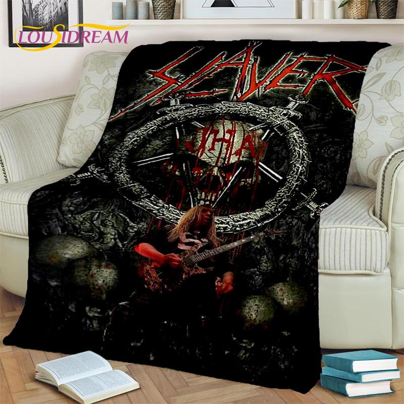 Rock Heavy Metal Slayer Band Blanket,Soft Throw Blanket for Home Bedroom Bed Sofa Picnic Travel Office Rest Cover Blanket Kids