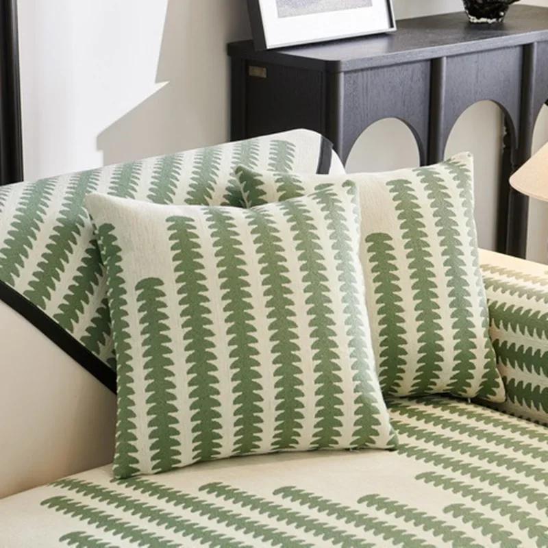 Luxury Chenille Sofa Cover for Living Room Universal Sofa Cushion Towel Wheat Pattern Non-Slip Couch Armrest Backrest Slipcover