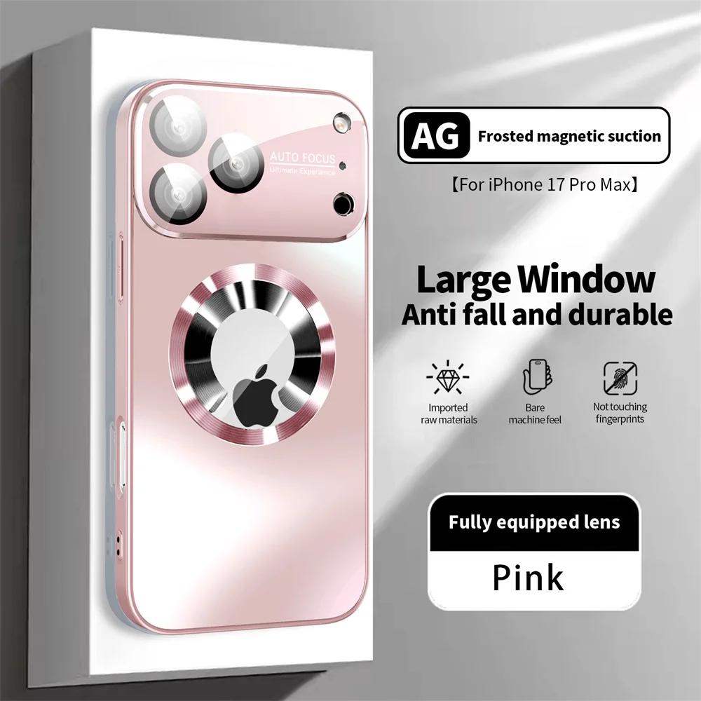 Luxus Titan Metallic Farbe Matt Magnetische Hülle für iPhone 17 16 15 14 Plus 13 12 11 Pro Max für Magsafe Kabelloses Ladegehäuse
