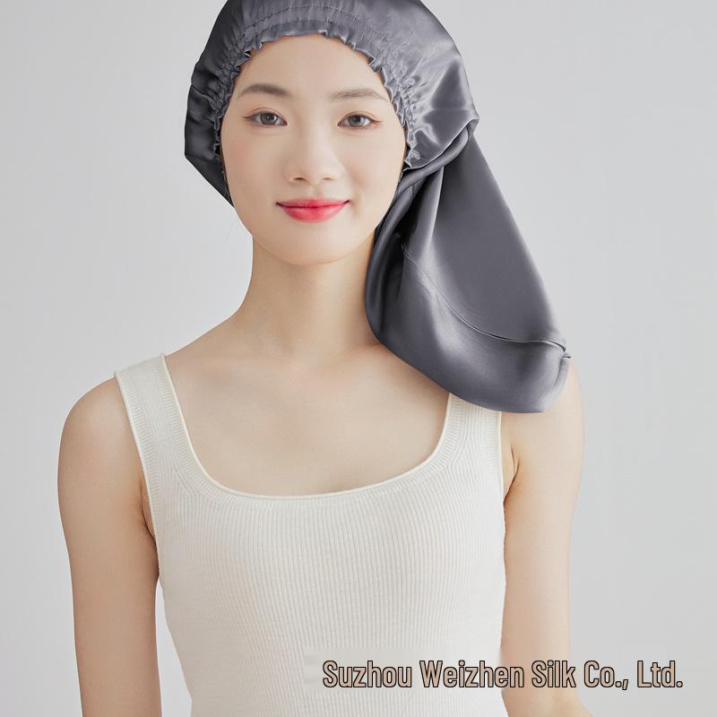 

Yama 100% Mulberry Silk Sleep & Hair Care Cap with Ruffle Edge 50CM