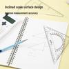Deli Transparent Drawing Set: 15cm & 40cm Triangles with Protractor