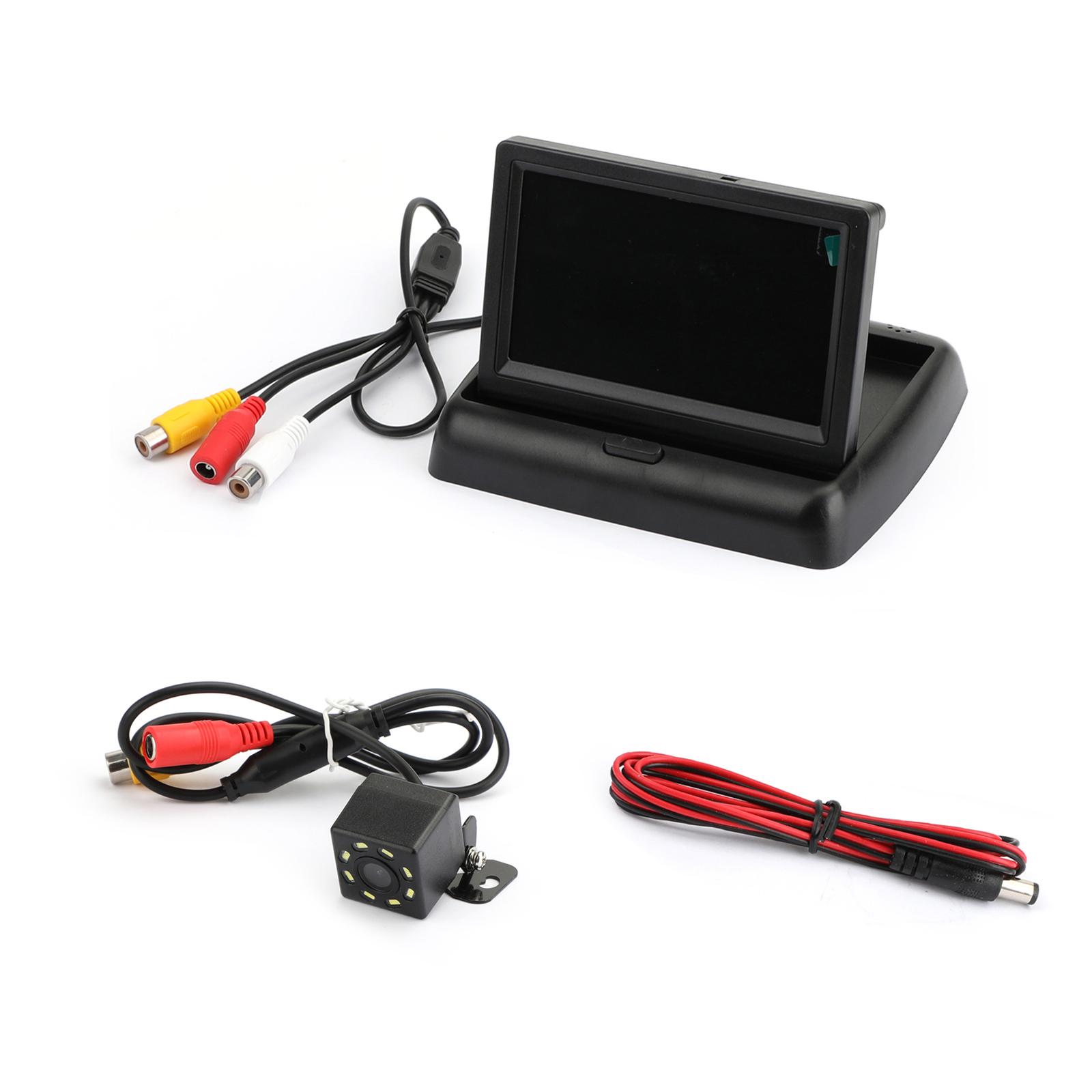 

Универсальная HD камера заднего вида + 4,3-дюймовый TFT LCD складной автомобильный монитор комплект автомобильная система