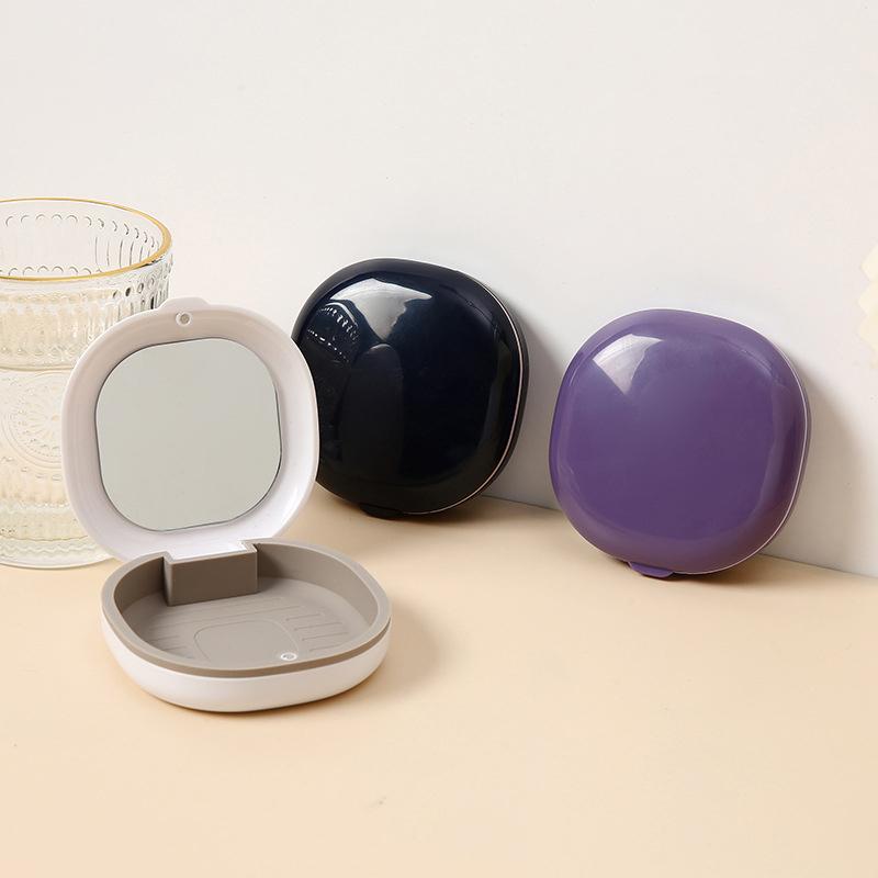 1Pcs Magnetic Cover Fake Teeth Denture Storage Case With Mirror Retainer Box Mouth Guard Aligner Braces Container Organizer