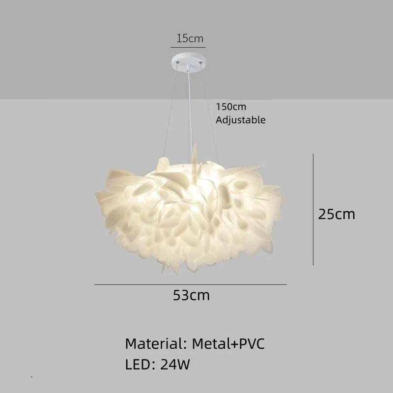 Nordic Italian Design Modern Bedroom Lamp Petals Warm and Romantic Ins Net Red Ceiling Lamp Romantic Girl LED Room Decoration