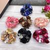 3 Flower Lace Hair Scrunchies Elegant Bun Rubber Bands Large Intestine Hair Ring  Daily Use