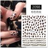 Ins Leopard Print 3D Nail Stickers Flame Self Adhesive Transfer Sliders Wraps Manicures Foils DIY Decorations,HOT Nail Art Tool