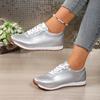 Fashion Fashion Gold Silver Platform Sneakers Women Spring Autumn Lace Up Plus Size Casual Sneakers Woman Comfort Non Slip Sport Shoes
